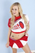 CheerleaderFacials   Mae Meyers Cheerleader Fucked By Football Players