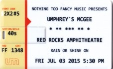 Umphrey's McGee - Red Rocks Amphitheatre Morrison CO (2015)